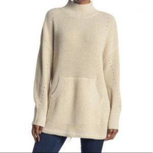 RDI Mock Neck Kangaroo Pocket Tunic Sweater Size Small